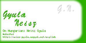 gyula neisz business card